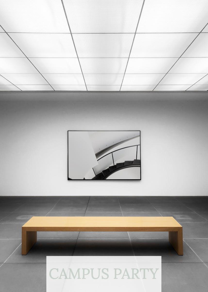 Wooden bench