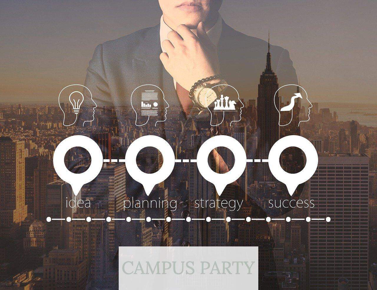 businessman, business, skyline