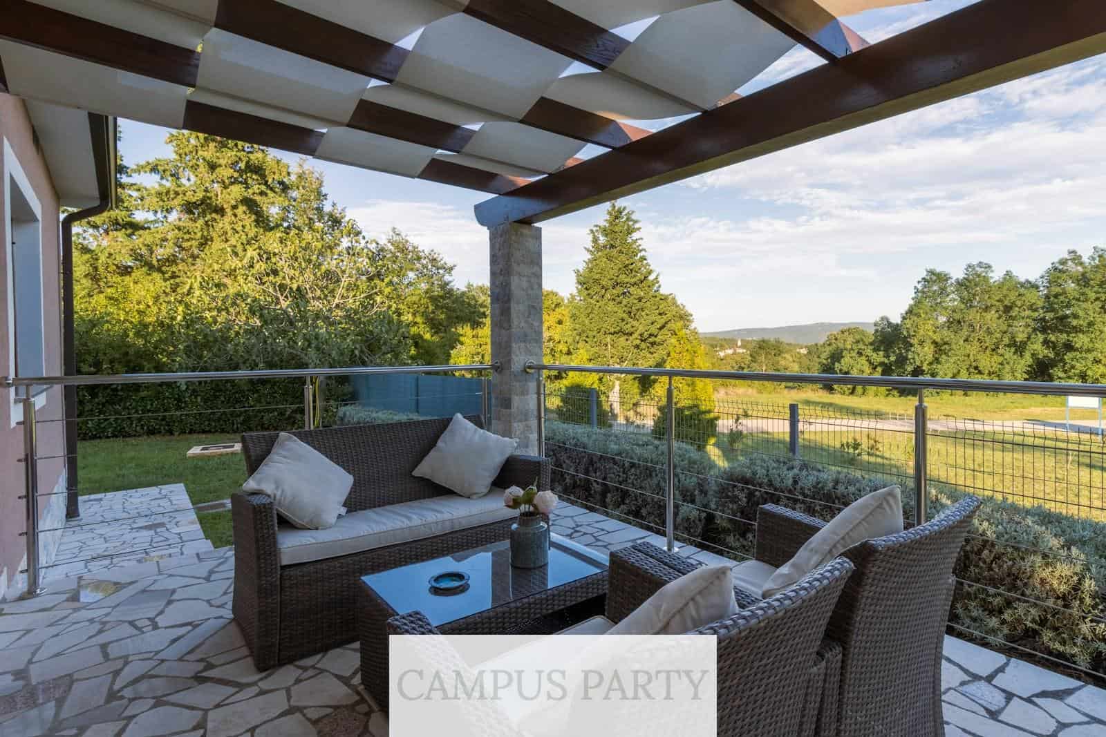 brown wicker chairs and table