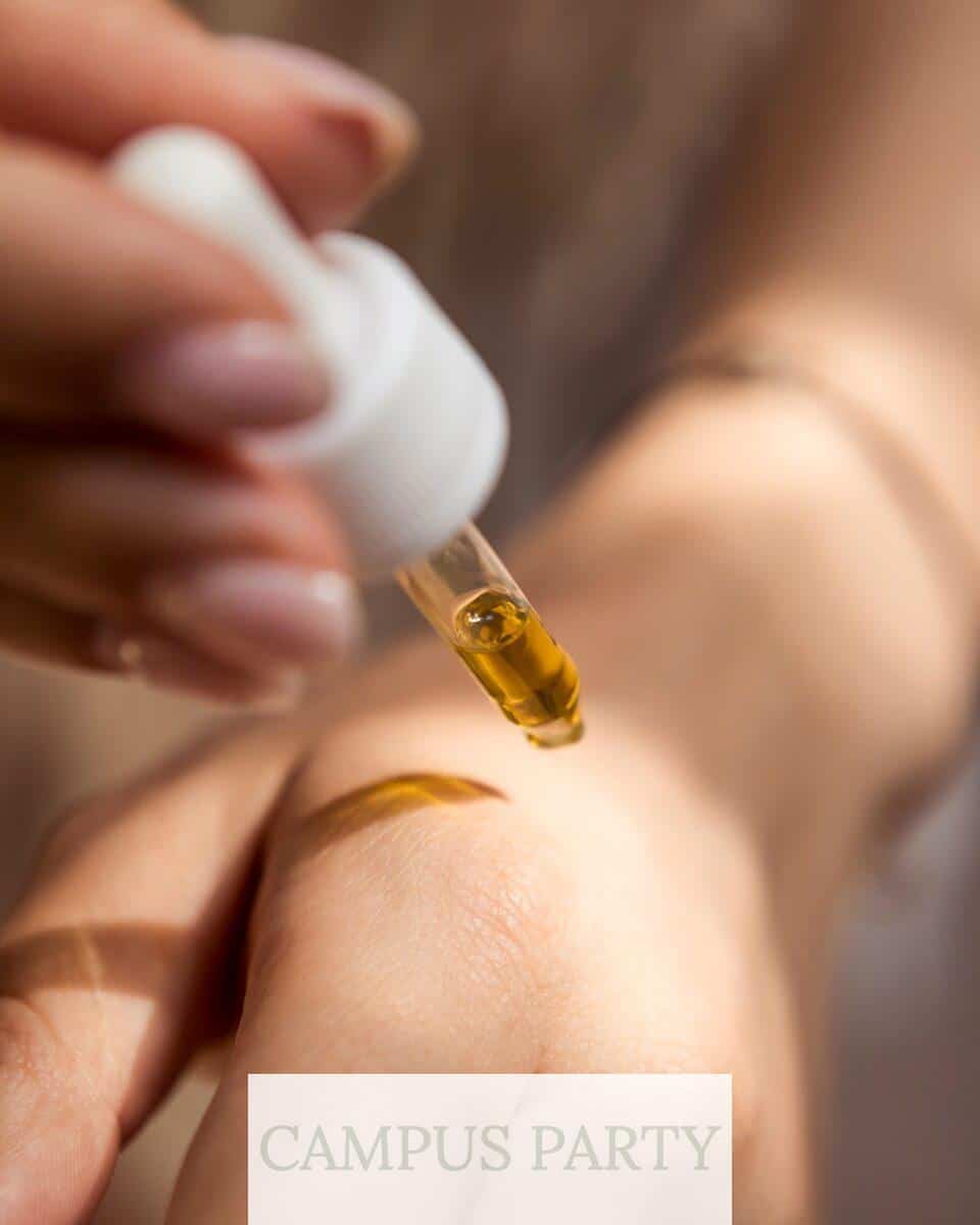 person holding dropper